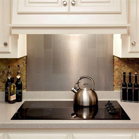 metal sheeting backsplash|stainless steel piece for backsplash.